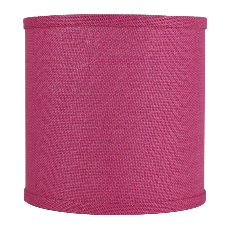 Abat-jour tambour en acrylique classique Ganya (araignée), Fuchsia, H 10 po x l 10 po x P 10 po