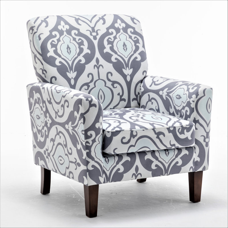 Patterned Polyester Blend Armchair