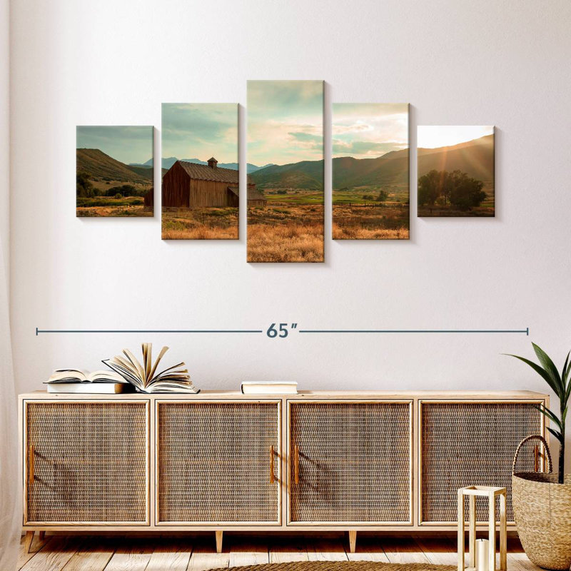Rustic Farm Barn, 24" H x 55" W