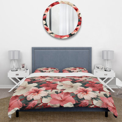 Ensemble de housse de couette Hibiscus Romance
