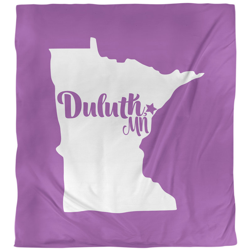 Ensemble de housse de couette duluth, Housse de couette simple TG, Violet, Microfibre