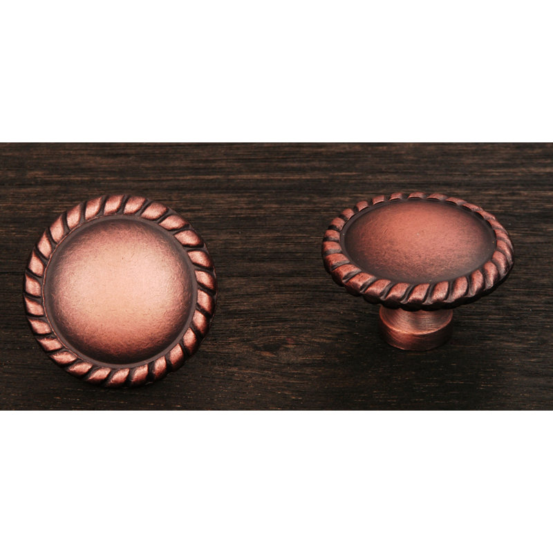 CK Series 1 1/4" Diameter Mushroom Knob, Distressed Copper