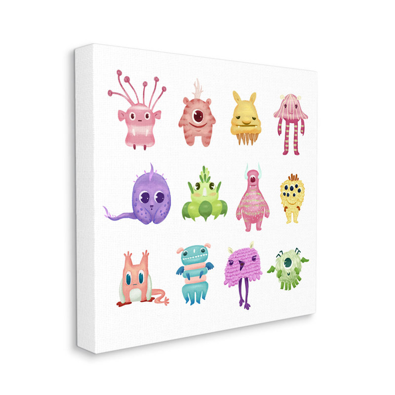 «Fun Varied Monster Creatures» par Ziwei Li, H 17 po x l 17 po x P 1,5 po