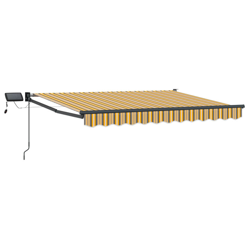 VidaXL Retractable, Black/Yellow/Grey