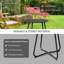 Petite table d'appoint de patio - Table de bout ronde en acier imperméable, résistante aux intempéries et portative pour une utilisation intérieure extérieure, cour de jardin-125541888