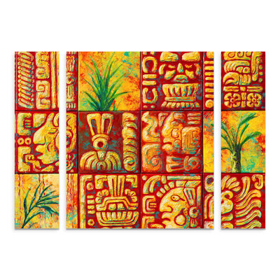 «Mayan Titles» par Kucera, reproduction d'art à multiples images sur toile tendue