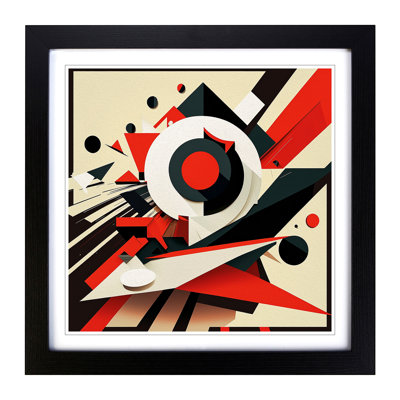Hypnotize Suprematism No.2 - Single Picture Frame Print on Wood