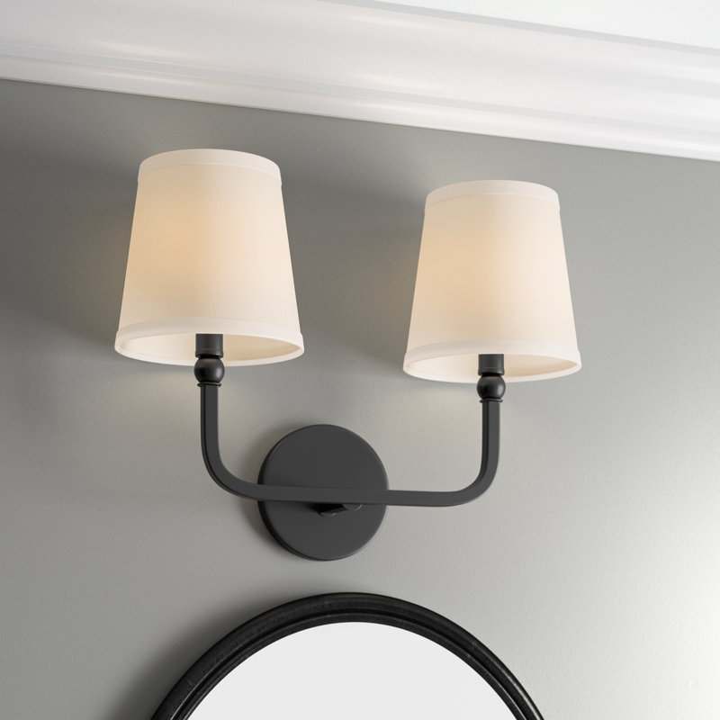 Éclairage pour meuble-lavabo à intensité variable Climsland, Noir mat, 2