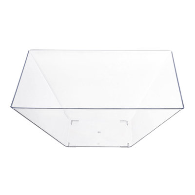 Clear Square Plastic Serving Bowls (4 qt.)