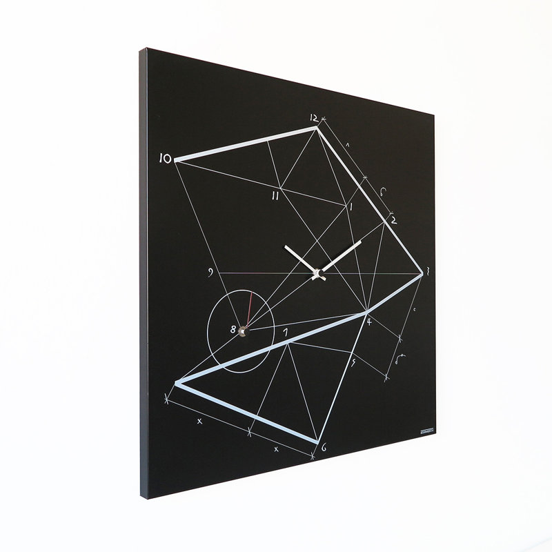 Nicoletti Metal Wall Clock, Black/White