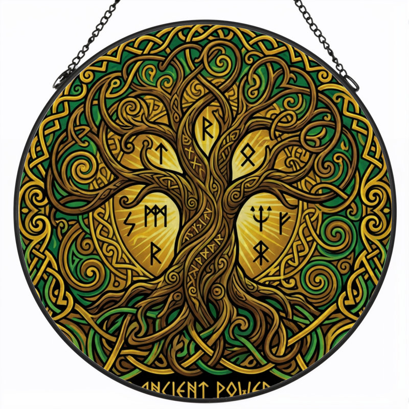 Vitrail de fenêtre 7,8 "H Celtic Tree