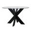 Table de salle à manger avec plateau en verre 48 po Astrid-1004996777