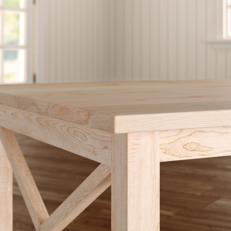  Rossitano Solid Wood Coffee Table, Unfinished