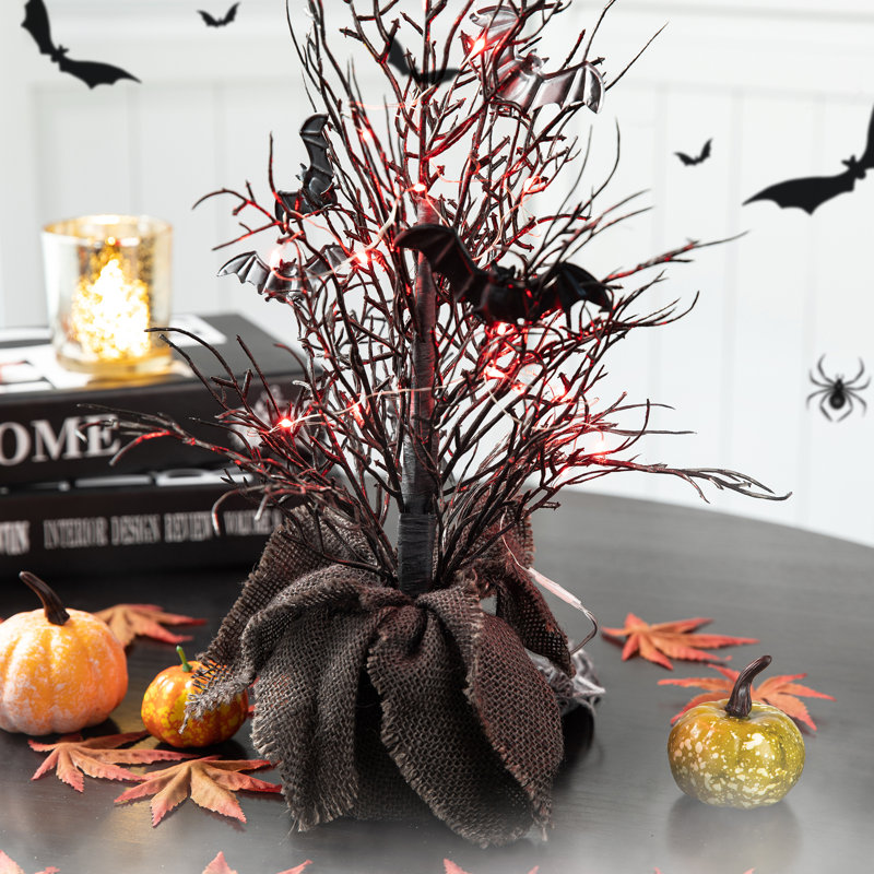 Halloween Bat Plants & Flowers Tabletop Tree