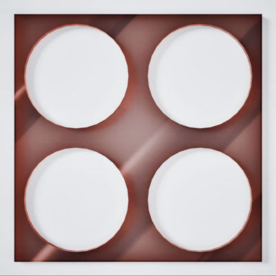Très petits panneaux muraux décoratifs en acrylique Wembley, l 7 3/8 po x H 7 3/8 po x T 1/8 po, miroir rose doré