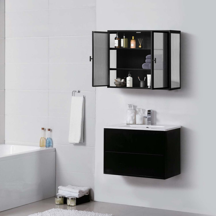 Hokku Designs Jeck Modern Bathroom Cabinet, Triangle Corner