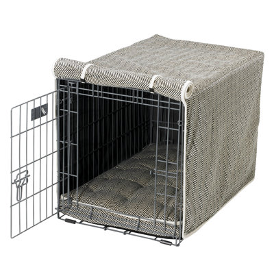 Luxury Fabric Pet Crate Cover