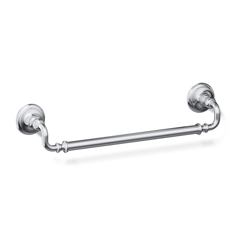 Artifacts® Wall Mounted Towel Bar, Polished Chrome, 3" H x 21" W x 3.5" D