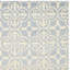 Tapis bleu clair / ivoire en laine touffeté à la main Ame-24824720
