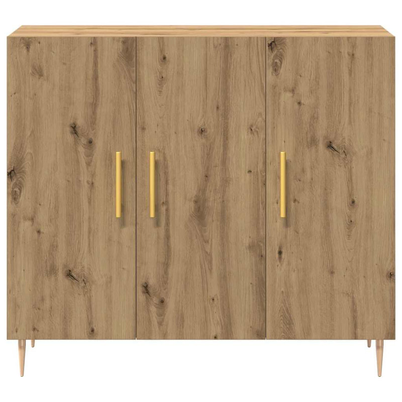 Sideboard 90X34x80 Cm Engineered Wood, Artisan Oak