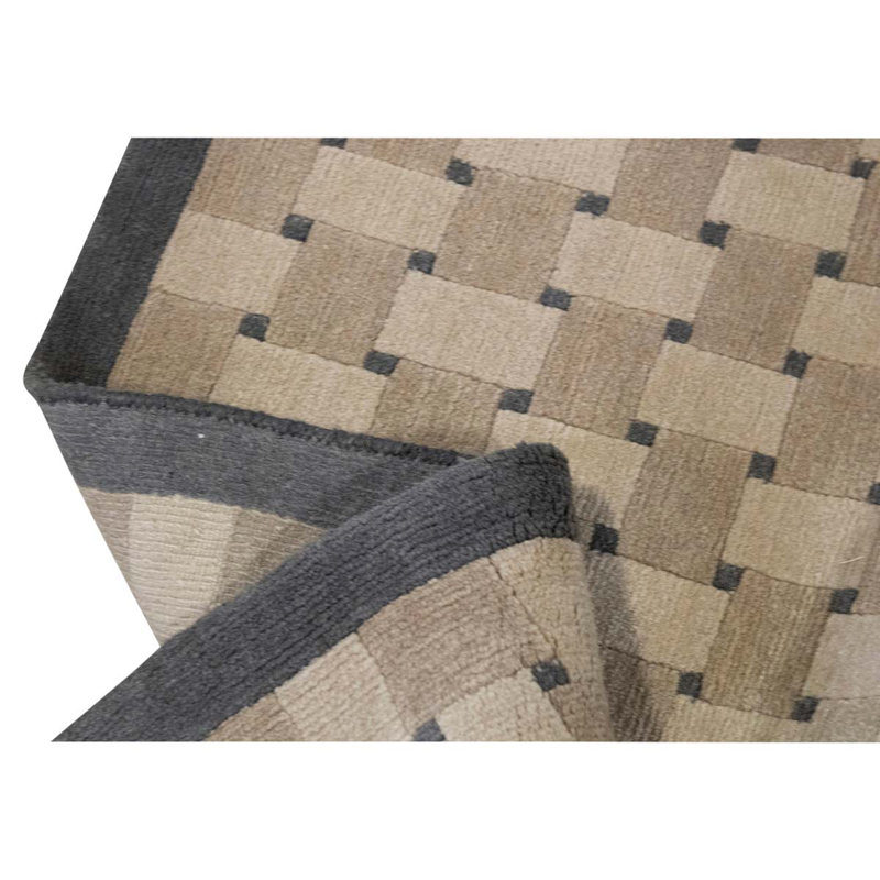 Hand Knotted Wool Geometric Area Rug