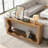 Elegant Farmhouse Chic Narrow Console Table With Wavy Design, Ideal For Entryways And Living Rooms-1605341387