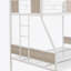 Lit superposé polyvalent en métal avec lit gigogne, échelle latérale et garde-corps, offrant beaucoup de rangement et un assemblage facile pour optimiser l'espace de la chambre à coucher-1229118479-1229118472
