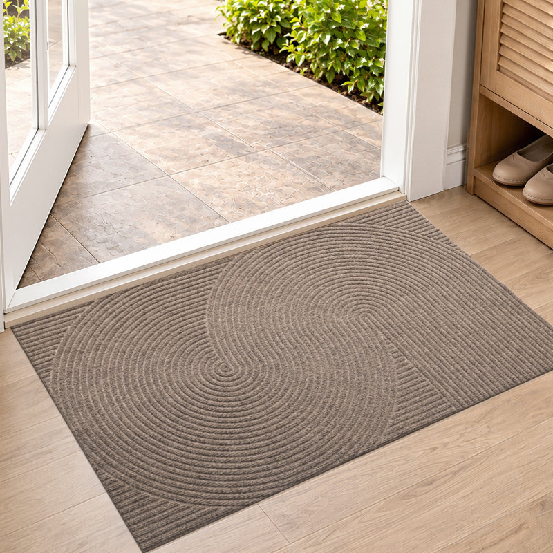 Tapis de porte antidérapant à profil bas, Kaki, L 24 po x L 36 po