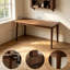 Bureau extra long en bois massif de 63 pouces, bureau double pour deux personnes pour le bureau personnel, bureau d'ordinateur long en bois, table d'écriture pour le bureau-133022275