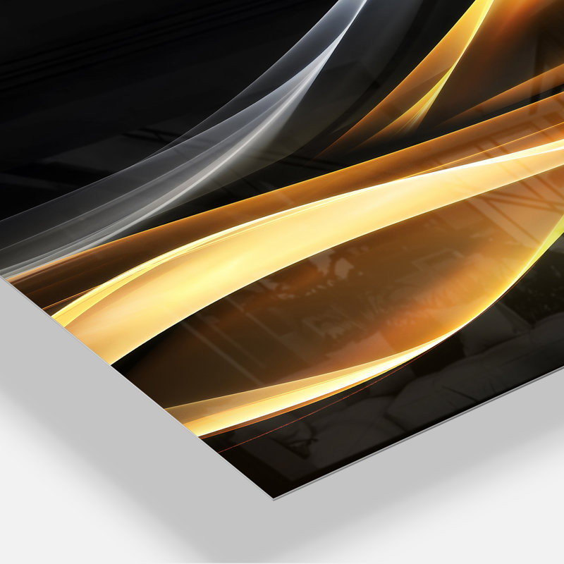 «Brown White Light Art», impression sans cadre sur métal, H 28 po x l 12 po x P 2 po