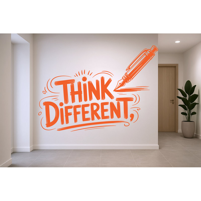 Pensez-y différents autocollants muraux, autocollant de motivation, travail d'équipe, décoration murale bureau, Vert citron