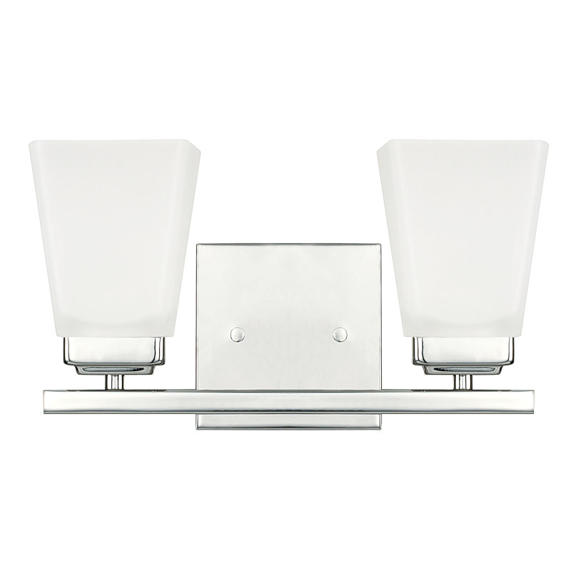 Éclairage pour meuble-lavabo à intensité variable Baxley, Nickel poli, 2