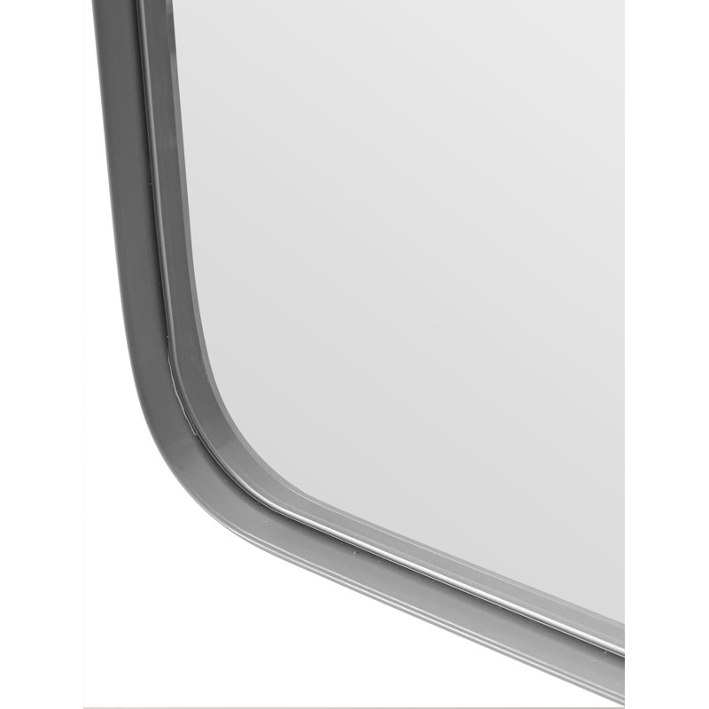 Duesbury Metal Rectangle Mirror, Gray, 36" x 24"