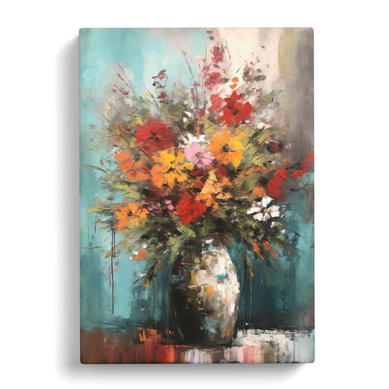 Guro Flowers Mid Century Modern Vol.3 - Wrapped Canvas Print, 50cm H x 35cm W x 3cm D