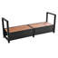 Ensemble de canapés modulaires en rotin pour l'extérieur avec cadre mini spa, sièges en bois et espaces de rangement, beige