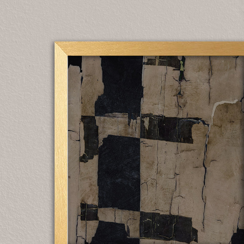 Abstract "Wild West" Framed Print Wall Art, 24" H x 24" W