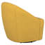 Fauteuil pivotant rembourré jaune moutarde Denali-95064420