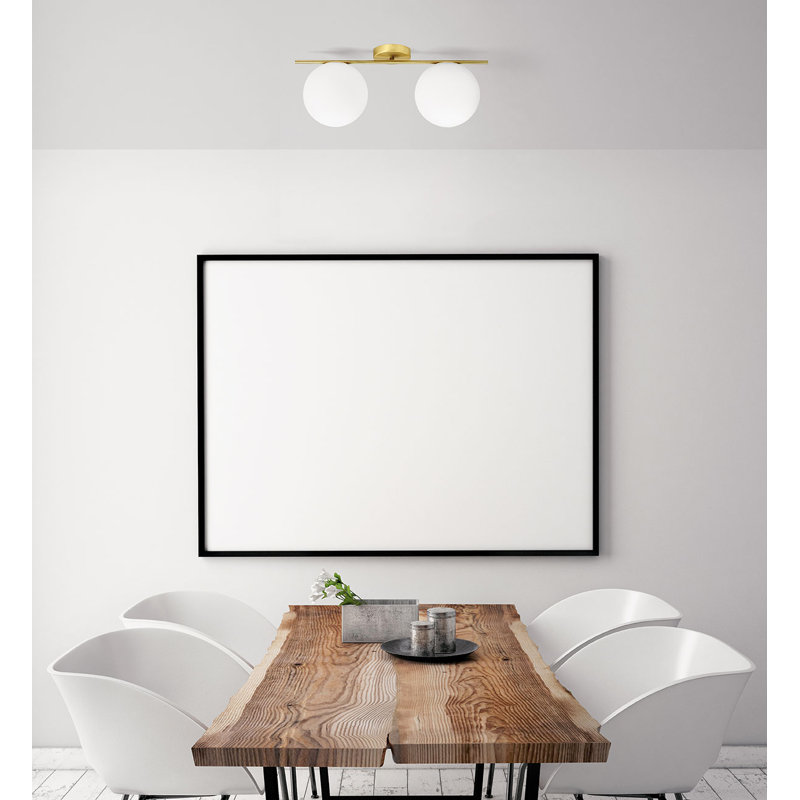 Mira Vista Glass Semi Flush Mount