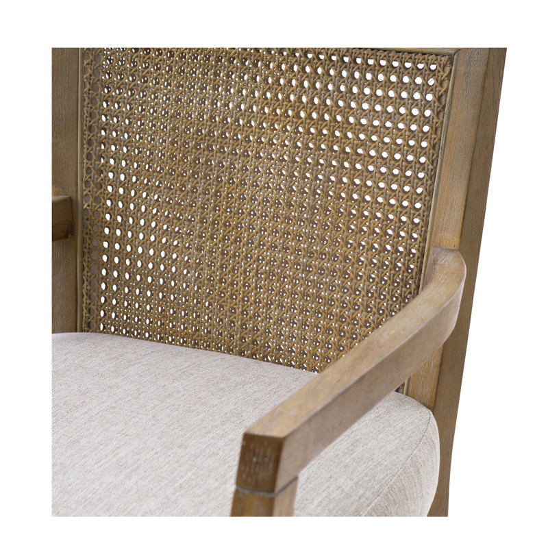 Jennette Solid Wood Cane Back Counter Stool