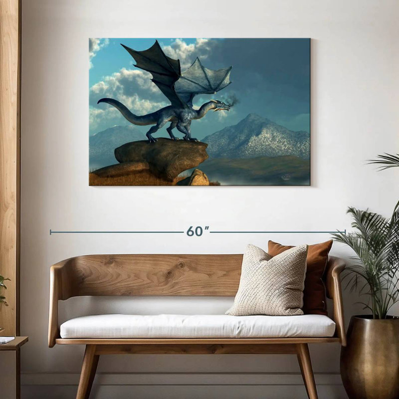 Kelan Blue Dragon, 30" H x 45" W