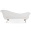Chaise longue rembourrée avec accoudoirs à volutes Tellys-193429762