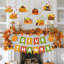Thanksgiving Party Supplies,17pcs Give Thanks Hanging Swirls&Banner Set