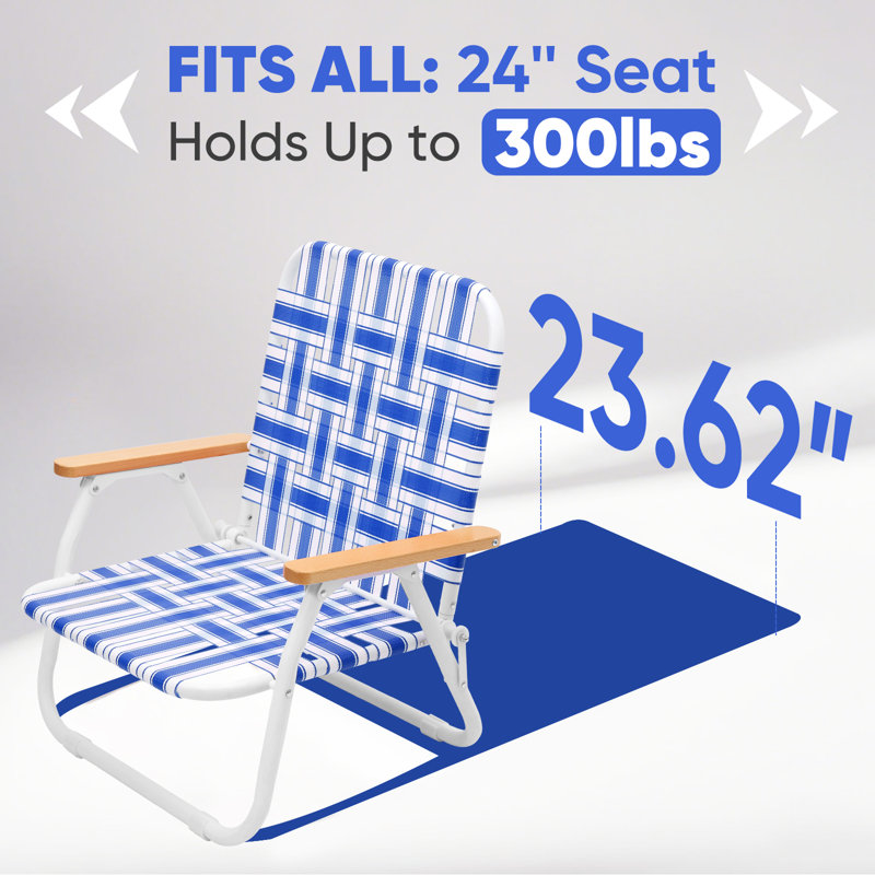  Camping Chair, Beach Chair For Adults With Highback, Folding Lawn Chair With Webbed Airflow Mesh, Patio Chair With Rust-proof Coating, Webbed Lawn Chair For Outdoor, Fishing, Backyard, Blue
