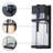 Black Motion Sensing Outdoor Wall Lantern With Mirror Reflector And Clear Tempered Glass(2-pack)