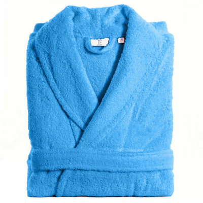Cotton Blend Velour Mid-Calf Bathrobe with Pockets