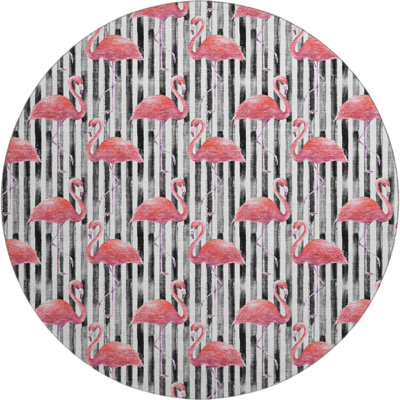 Premium Machine Washable Cerrito AMF204 Pink Rug
