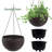 13 In. W Plastic Rattan Hanging Round Planter Set With Self-Watering System (2-Packs)-1938964540