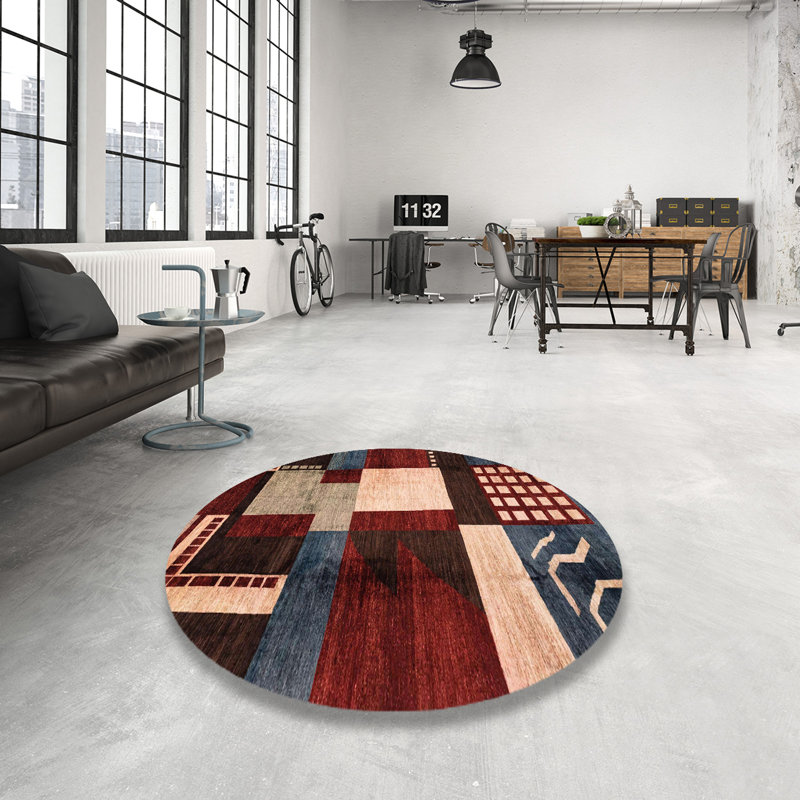 Tapis abstrait moderne 3229, Rond 5 pi