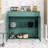 Army Green 2-Door Wall-Mounted Metal Storage Cabinet With Tempered Glass Doors & Shelves For Bathroom, Kitchen, Living Room & Office-56192841
