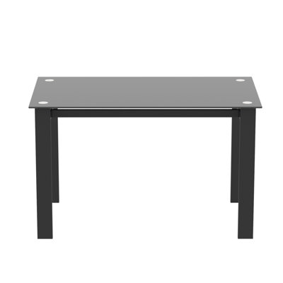 Table de pêche moderne - verre trempé noir, rectangulaire, pour la pêche artisanale, capacité de fabrication de verre de 170 lb,